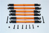 Axial RR10 Bomber Aluminum Front & Rear Link Parts - 6Pcs Set Orange