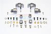 Axial RR10 Bomber & Wraith Aluminum Front C-Hub & Knuckle Arm (5 Degree Caster) - 4Pcs Set Gray Silver
