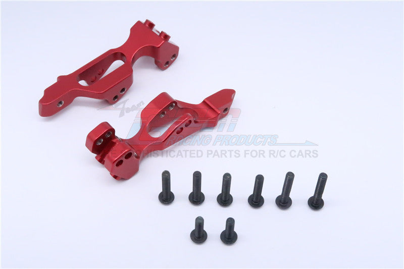 Axial RR10 Bomber Aluminum Rear Shock Mount - 1Pr Set Red