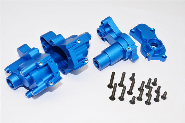 Axial RR10 Bomber Aluminum Transmission Case - 1 Set Blue