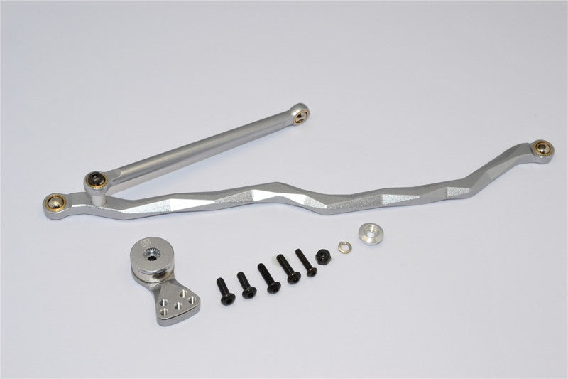 Axial RR10 Bomber Aluminum Steering Link & Hi-Torque Servo Saver - 1 Set Gray Silver