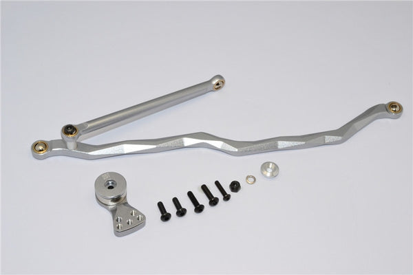Axial RR10 Bomber Aluminum Steering Link & Hi-Torque Servo Saver - 1 Set Gray Silver