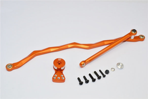 Axial RR10 Bomber Aluminum Steering Link & Hi-Torque Servo Saver - 1 Set Orange