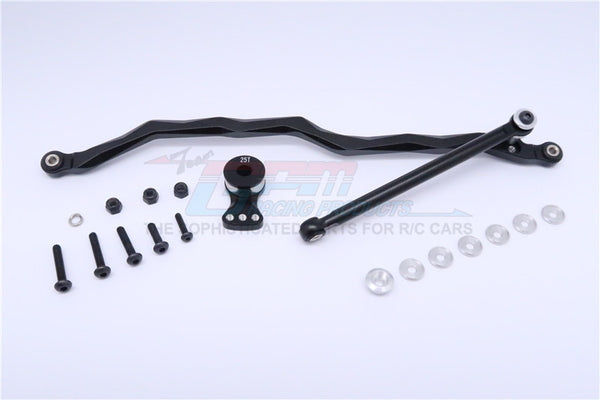 Axial RR10 Bomber Aluminum Steering Link & Hi-Torque Servo Saver - 1 Set Black