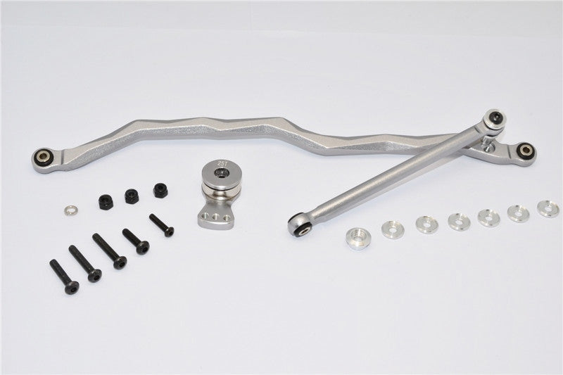 Axial RR10 Bomber Axial RR10 Bomber Aluminum Steering Link & Hi-Torque Servo Saver - 1 Set Gray Silver
