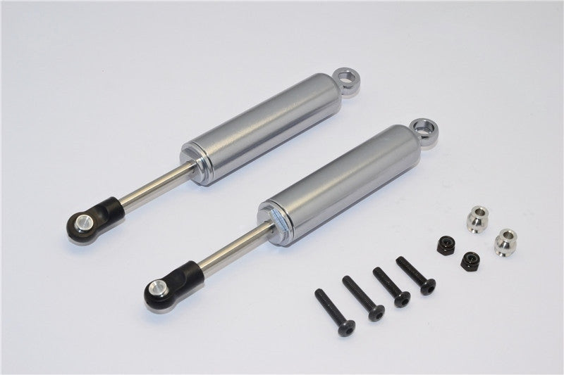 Axial RR10 Bomber Aluminum Front/Rear Internal Shocks (105mm) - 1Pr Set Gray Silver