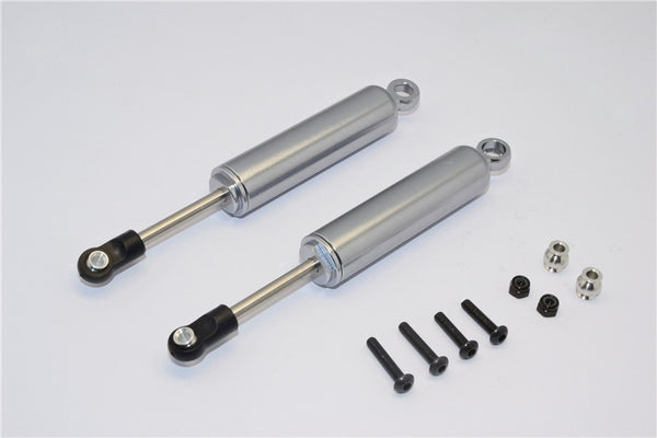 Axial RR10 Bomber Aluminum Front/Rear Internal Shocks (105mm) - 1Pr Set Gray Silver