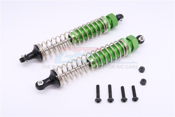 Axial RR10 Bomber Aluminum Front/Rear Adjustable Spring Damper (105mm) With Plastic Ball Ends - 1Pr Set Green