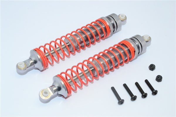 Axial RR10 Bomber Aluminum Front/Rear Adjustable Spring Damper (105mm) - 1Pr Set Gray Silver