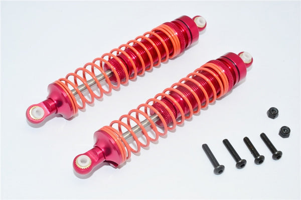 Axial RR10 Bomber Aluminum Front/Rear Adjustable Spring Damper (105mm) - 1Pr Set Red