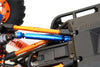 Axial RR10 Bomber Aluminum Front & Rear Main Drive Shaft With Steel Joint (S:122mm-130mm, L:147mm-157mm) - 2Pcs Set Orange