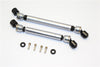 Axial RR10 Bomber Aluminum Front & Rear Main Drive Shaft With Steel Joint (S:122mm-130mm, L:147mm-157mm) - 2Pcs Set Gray Silver