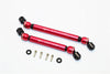 Axial RR10 Bomber Aluminum Front & Rear Main Drive Shaft With Steel Joint (S:122mm-130mm, L:147mm-157mm) - 2Pcs Set Red