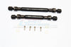 Axial RR10 Bomber Steel+Aluminum Front & Rear Main Drive Shaft (147mm-157mm, 122mm-130mm) - 2Pcs Set Black