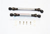 Axial RR10 Bomber Steel+Aluminum Front & Rear Main Drive Shaft (147mm-157mm, 122mm-130mm) - 2Pcs Set Gray Silver