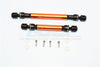 Axial RR10 Bomber Steel+Aluminum Front & Rear Main Drive Shaft (147mm-157mm, 122mm-130mm) - 2Pcs Set Orange