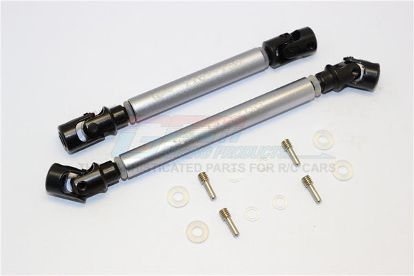 Axial RR10 Bomber Steel Adjustable Main Shaft With Aluminum Body - 1Pr Set Gray Silver