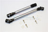 Axial RR10 Bomber Steel Adjustable Main Shaft With Aluminum Body - 1Pr Set Gray Silver