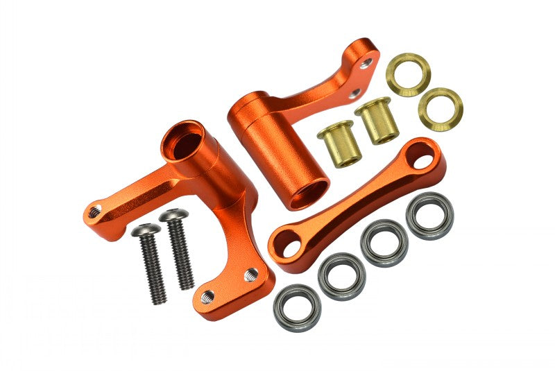 Traxxas Rustler VXL Aluminum Steering Assembly With Bearings - 1 Set Orange