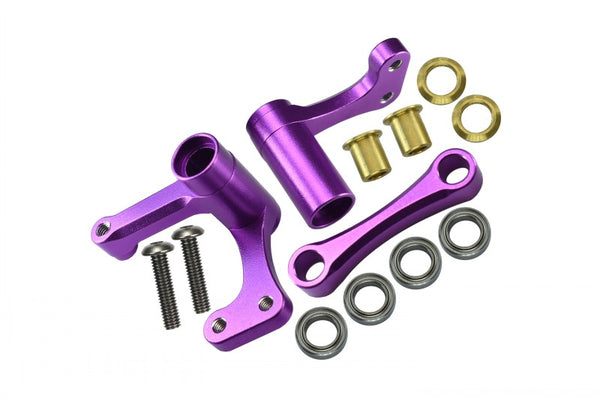 Traxxas Rustler VXL Aluminum Steering Assembly With Bearings - 1 Set Purple