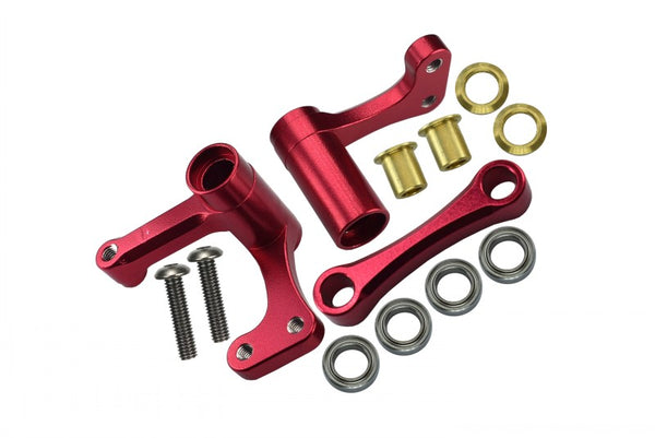 Traxxas Rustler VXL Aluminum Steering Assembly With Bearings - 1 Set Red