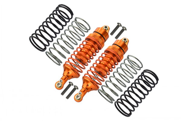 Traxxas Rustler VXL Aluminum Front Adjustable Spring Damper With Aluminum Ball Top & Ball Ends (1.3mm, 1.5mm, 1.7mm Coil Spring& 4mm Thick Shaft) - 1Pr Set Orange