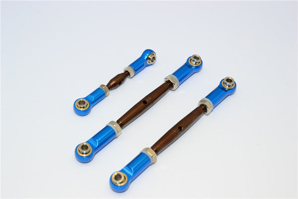 Traxxas Rustler VXL Spring Steel Turnbuckles With Aluminum Ball Ends - 3Pcs Set Blue
