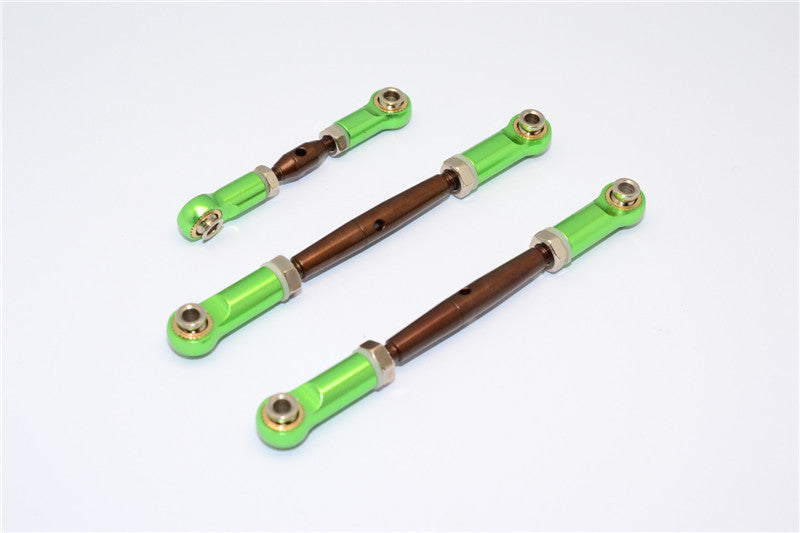 Traxxas Rustler VXL Spring Steel Turnbuckles With Aluminum Ball Ends - 3Pcs Set Green