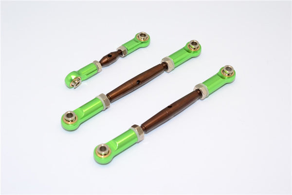 Traxxas Rustler VXL Spring Steel Turnbuckles With Aluminum Ball Ends - 3Pcs Set Green