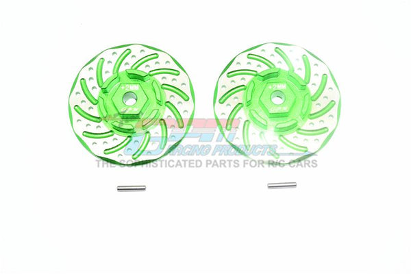 Traxxas Rustler 4X4 VXL (67076-4) Aluminum +2mm Hex With Brake Disk With Silver Lining - 1Pr Set Green