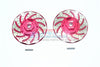 Traxxas Rustler 4X4 VXL (67076-4) Aluminum +2mm Hex With Brake Disk With Silver Lining - 1Pr Set Red