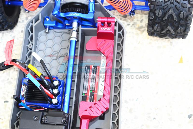 GPM Adattatore Ingranaggio Fisso In Alluminio Per Traxxas Rustler 4X4 VXL | RUS4018A-B, 5 Fori Di Montaggio, Blu