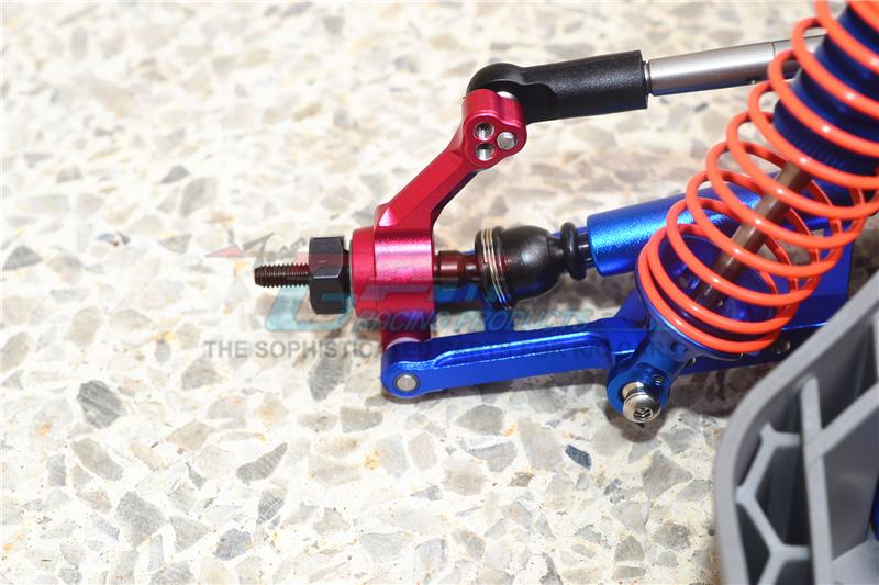 GPM RUS4018A-R Adattatore Ingranaggio Fisso In Alluminio Rosso Per Traxxas Rustler 4X4 VXL (2 Pezzi)