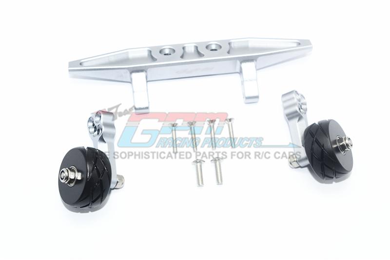 Traxxas Rustler 4X4 VXL (67076-4) Aluminum Rear Adjustable Wheelie - 1 Set Gray Silver