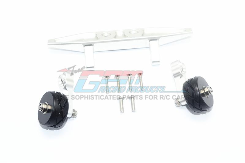 Traxxas Rustler 4X4 VXL (67076-4) Aluminum Rear Adjustable Wheelie - 1 Set Silver