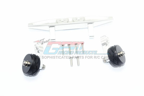 Traxxas Rustler 4X4 VXL (67076-4) Aluminum Rear Adjustable Wheelie - 1 Set Silver
