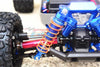 Traxxas Rustler 4X4 VXL (67076-4) / Hoss 4X4 VXL (90076-4) Aluminum Front Adjustable L-Shape Piggy Back Shocks 87mm - 1Pr Set Blue