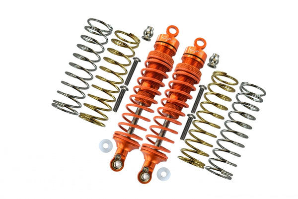 Traxxas Rustler 4X4 VXL (67076-4) / Hoss 4X4 VXL (90076-4) Aluminum Rear Adjustable Shocks 102mm - 1Pr Set Orange