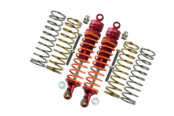 Traxxas Rustler 4X4 VXL (67076-4) / Hoss 4X4 VXL (90076-4) Aluminum Rear Adjustable Shocks 102mm - 1Pr Set Red