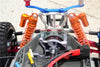 Traxxas Rustler 4X4 VXL (67076-4) / Hoss 4X4 VXL (90076-4) Aluminum Rear Adjustable L-Shape Piggy Back Shocks 102mm - 1Pr Set Orange