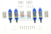 Traxxas Rustler 4X4 VXL (67076-4) Upgrade Parts Aluminum Front + Rear Shocks (Low Center Of Gravity Version) - 4Pc Set Blue