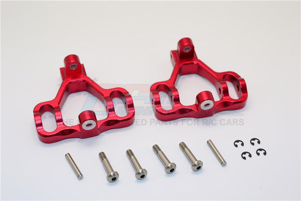 HPI Savage 21, X, XL, K4.6, Flux Aluminum Front/Rear C-Hub With Steel King Pin & Screws & Washers - 1Pr Set Red