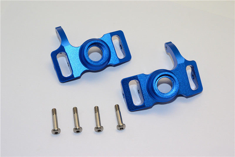 HPI Savage 21, X, XL, K4.6, Flux Aluminum Front/Rear Steering Block With Screws & Washers - 1Pr Set Blue