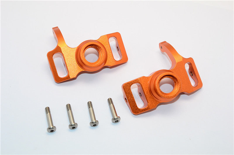 HPI Savage 21, X, XL, K4.6, FLUX Aluminum Front/Rear Steering Block With Screws & Washers - 1Pr Set Orange