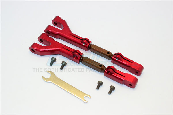HPI Savage 21, X, XL, K4.6, Flux Aluminum Front/Rear Steering Block With Screws & Washers - 1Pr Set Red