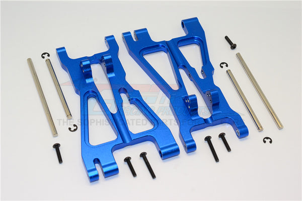 HPI Savage 21, X, XL, K4.6, Flux Aluminum Front/Rear Adjustable Lower Arm With Screws & Pins & Delrin Collars - 1Pr Set Blue