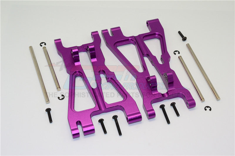 HPI Savage 21, X, XL, K4.6, Flux Aluminum Front/Rear Adjustable Lower Arm With Screws & Pins & Delrin Collars - 1Pr Set Purple