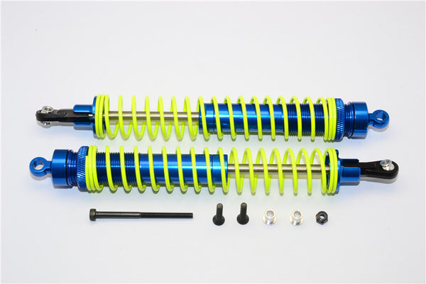 HPI Savage 21, XL, K4.6 Aluminum Front/Rear Adjustable Spring Damper (170mm) With 5mm Steel Shaft & Thicker Shock Body (Outer: 14mm Inner: 12mm) - 1Pr Set Blue