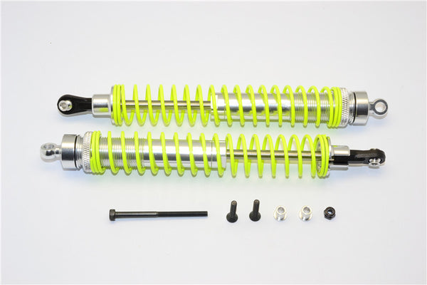 HPI Savage 21, XL, K4.6 Aluminum Front/Rear Adjustable Spring Damper (170mm) With 5mm Steel Shaft & Thicker Shock Body (Outer: 14mm Inner: 12mm) - 1Pr Set Silver