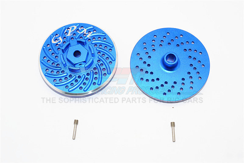 HPI Savage XL Flux Aluminum Wheel Hex Claw With Brake Disk - 2Pcs Set Blue